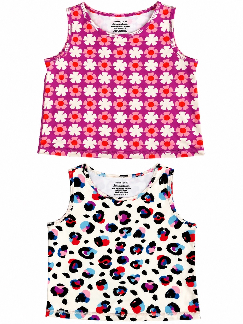2 pc Girls Hanna Andersson Activewear Tanks